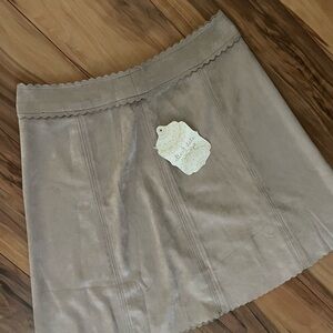 Altar'd State Women’s Suede Tan Mini Skirt size S